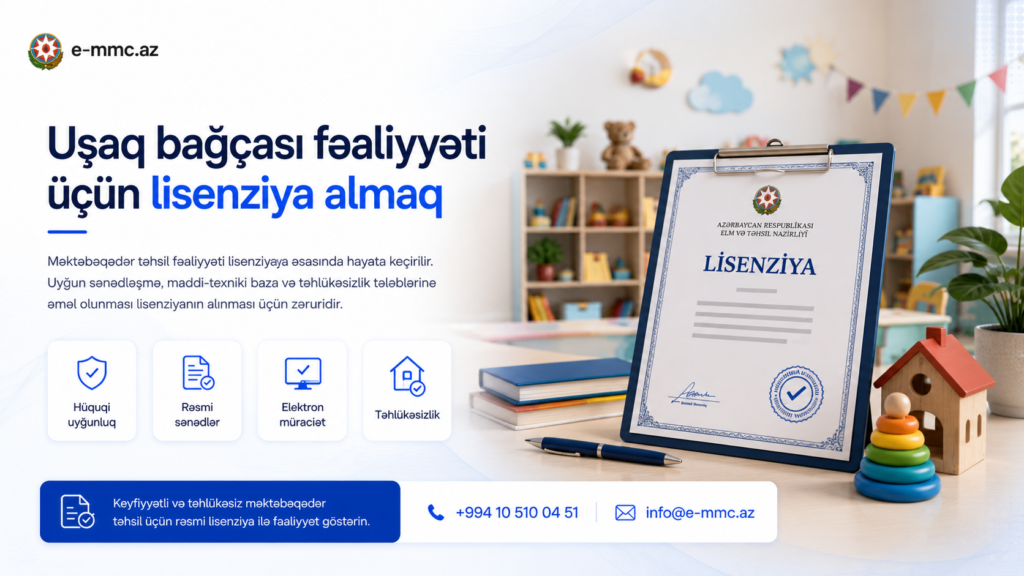 Uşaq bağçası fəaliyyəti üçün lisenziya almaq